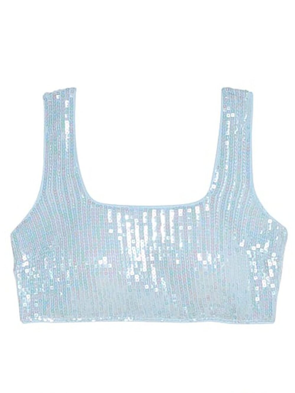 New! Victoria's Secret Light Blue Sequin Shimmer Bra Top Large 40100